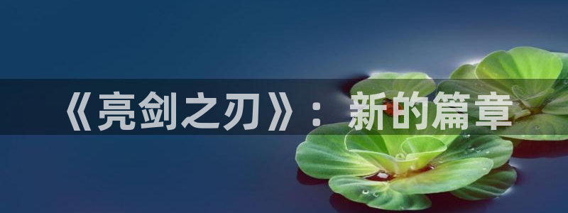 ag街机官网注册平台登录不了：《亮剑之刃》：新的篇章